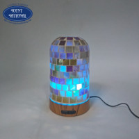 Mosaïque Céramique LED Pot de Fleur Porcelaine Parfum Huile Diffuseur Portable Sans Eau Diffuseur d'Arôme pour Hôtels Ménages Français