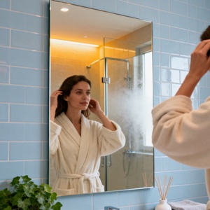 Modern Frameless Full Length <b>Mirror</b> Large Silver Tempered Glass <b>Floor</b> <b>Standing</b> or Wall Mounted for Home Bedroom Decor - Product Image 3
