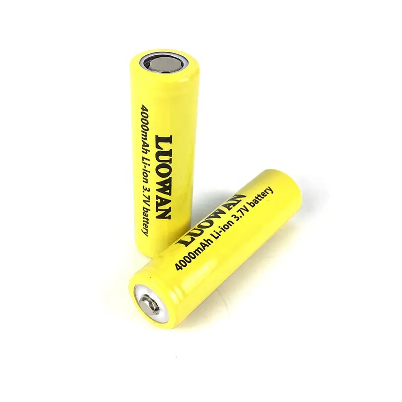 ก้อนแบตเตอรี่ลิเธียม18650 4000 mAh สีเหลือง Luo 3000mAh 2600mAh 2500mAh 2200mAh 14.8V 11.1V 7.4V