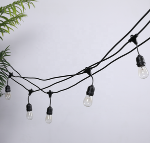Đèn Dây Ngoài Trời 48Ft Với 15 Ổ Cắm Treo Và Bóng Đèn S14Edison Có Thể Kết Nối Thời Tiết Cho Đèn Sân Sau Sân Sau Kỳ Nghỉ - Product Image 2