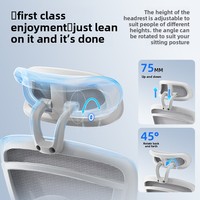 Chaise ergonomique minimaliste en tissu Henglin HLC-3789 - Appuie-tête réglable, base pivotante à roulettes pour le bureau, la maison et les jeux
