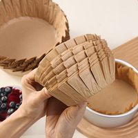Papier sulfurisé basque jetable en pulpe non blanchie, antiadhésif, pour cheesecake, muffins, cupcakes, 6 pouces, 100 pièces/sac