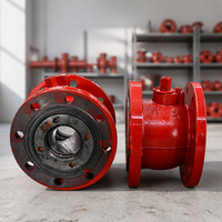 Vanne à boisseau sphérique FQS80B à bride, à commande manuelle par levier, pour lance d'incendie et canon à eau, pour la sécurité des usines et des entrepôts