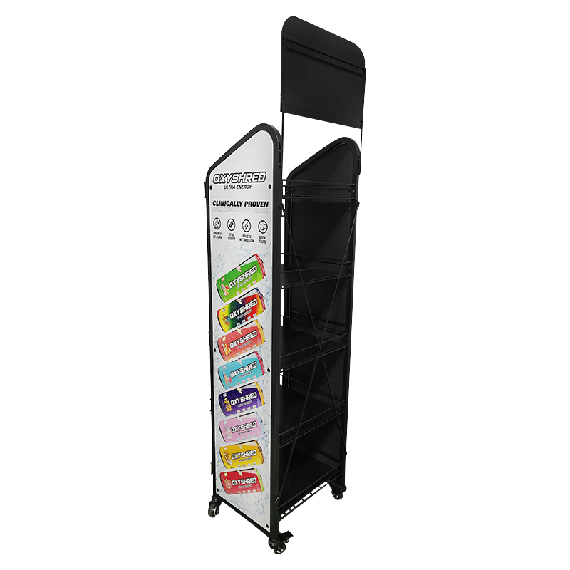 Apache Custom Metal Beverage Display Rack for Beverage Bottles and Beer Cans for Supermarkets or Liquor Stores — view 5