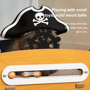 Griffoir pour chat au design moderne avec surface en sisal, griffoir élégant de style <span class=keywords><strong>pirate</strong></span> pour la maison - Product Image 2