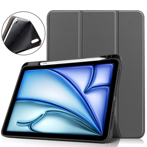 Étui Folio Tri-Pliant Fin <span class=keywords><strong>pour</strong></span> iPad Air 11 avec Porte-Stylet, Housse de Protection Intelligente en Cuir PU avec Support <span class=keywords><strong>pour</strong></span> Tablette iPad Air 11 Pouces - Product Image 1