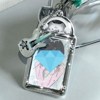 Porte-cartes INS Rock Cat Bass, porte-clés Kpop Idol, étui pour photocards, présentoir photo, protège-cartes en acrylique