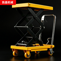 Mini Carro Elevador de Tijera de 1.7M, Plataforma de Elevación Manual de 1000KG