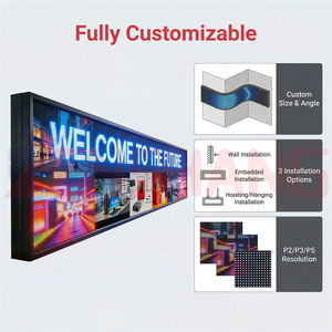 Display a Striscia LED Flessibile con Passo Pixel 5.P2 P3 P5, Insegna LED Monofacciale o Bifacciale con Funzione di Sottotitoli Scorrevoli - Product Image 3