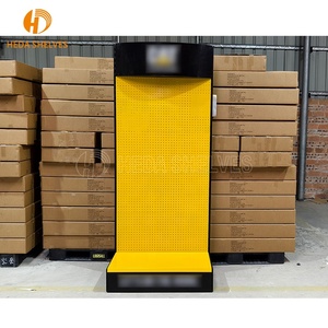 Hiện đại LED Ánh Sáng Công cụ phần cứng hiển thị đứng tầng thường vụ kim loại Pegboard Rack cho các công cụ điện - Product Image 1