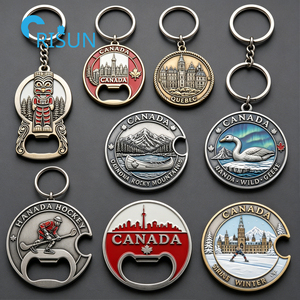 Cadeaux souvenirs de <span class=keywords><strong>voyage</strong></span> personnalisés <span class=keywords><strong>Canada</strong></span> : Aimant drapeau canadien, pièce de monnaie de collection, décapsuleur, porte-clés - Product Image 3