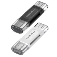 Nuevo Diseño 4 en 1, Lector de Tarjetas USB C SD, Adaptador OTG de Doble Ranura para Tarjetas TF Micro SD SDXC, Puertos USB A y C, Lector de Tarjetas Popular USB2.0