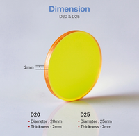 Lentille de focalisation ZnSe PVD domestique de haute qualité D18 D19 D20 pour équipement laser CO2