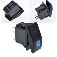 Carling Marine RV voiture interrupteur à bascule panneau étanche marche-arrêt 5pin 4pin SPST double LED bleue 10A/20A 24V interrupteur à bascule gravable