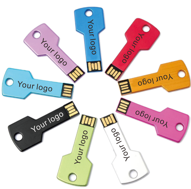 Popular Key Shape USB Mini Flash Drives With Custom Logo Free Artwork Free Sample 2GB 4gb 8gb 16gb 32gb 64gb USB Pen Drive