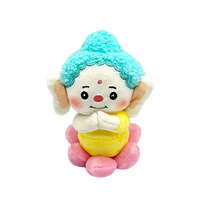 Personnalisable OEM/ODM Source d'usine Conception gratuite Modification Bouddha Poupée Lotus Trône Pendentif en peluche Jouet pour cadeau culturel en vrac