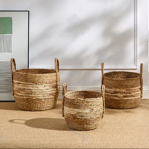 घर की सजावट हस्तनिर्मित भीड़ मक्का रस्सी के आयोजन के लिए अच्छी गुणवत्ता वाले भंडारण टोकरी तैयार करने के लिए अच्छी गुणवत्ता वाले भंडारण टोकरी - Product Image 1