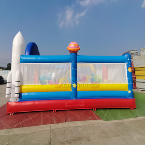 Castillo inflable comercial para fiestas infantiles con tobogán y zona de saltos, castillo hinchable espacial. - Product Image 4