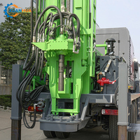 Foreuse de puits montée sur camion / Foreuse de puits d'eau avec compresseur, foreuse portable à entraînement par le haut et camion de forage minier à vendre