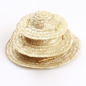 Spot Hersteller Retro Haustier Bauer Hüte Zubehör Katze Sonnen hüte Katzen und Hunde Strohhüte Katze Kostüm Kopf bedeckung - Product Image 1