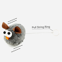 Nouvelle Souris Vibrante en Peluche pour Chat, Jouet Interactif à Tirer sur une Corde pour l'Auto-Entretenement des Chats, Fournitures pour Animaux de Compagnie, Jouet Souris
