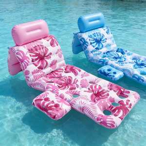 Piscina Inflable Ergonómica para Broncearse con Respaldo Contorneado, Cama Flotante de PVC de Primera Calidad para Relajación - Product Image 3