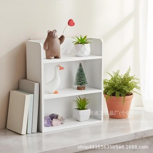Wooden Wall Mounted <b>Shelf</b> 3 Tier Rectangle Storage <b>Rack</b> For Desktop Plant Decor Organizer Natural Wood Color - Product Image 3