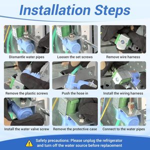 242252603 Vanne <span class=keywords><strong>d</strong></span>'entrée <span class=keywords><strong>d</strong></span>'<span class=keywords><strong>eau</strong></span> pour machine à glaçons pour réfrigérateur Compatible avec le réfrigérateur Frigidaire Remplace 240519601 241803703 240380301 - Product Image 5