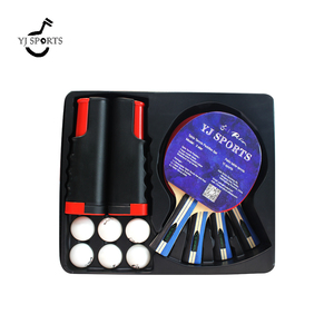 YoungJoy YJ Sport 4 Raquettes 6 Boules Rétractable Net Famille <span class=keywords><strong>Ping</strong></span>-<span class=keywords><strong>Pong</strong></span> Paddle Ensemble Raquettes Ensembles Logo Personnalisé Tennis De Table Ensemble - Product Image 2