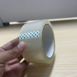 High Quality Custom BOPP Clear Transparent Sticky Shipping Packaging Tape Single Acrylic Customized Packing Adhesive Paper Film