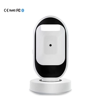 Lecteur de codes-barres 2D sans fil SHUNQI 2.4G pour ordinateur de bureau, batterie 2000 mAh, mains libres, lecteur de codes-barres CMOS pour présentation, pour POS