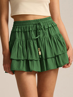 Jupe-short personnalisable pour femme avec cordon de serrage, style européen et américain, taille haute, ornée de perles, nouvelle collection été