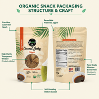 Sachet personnalisé imprimé pour snacks, petit format, avec fenêtre et fermeture éclair, 7x4 pouces, emballage alimentaire pour grains de café et snacks secs