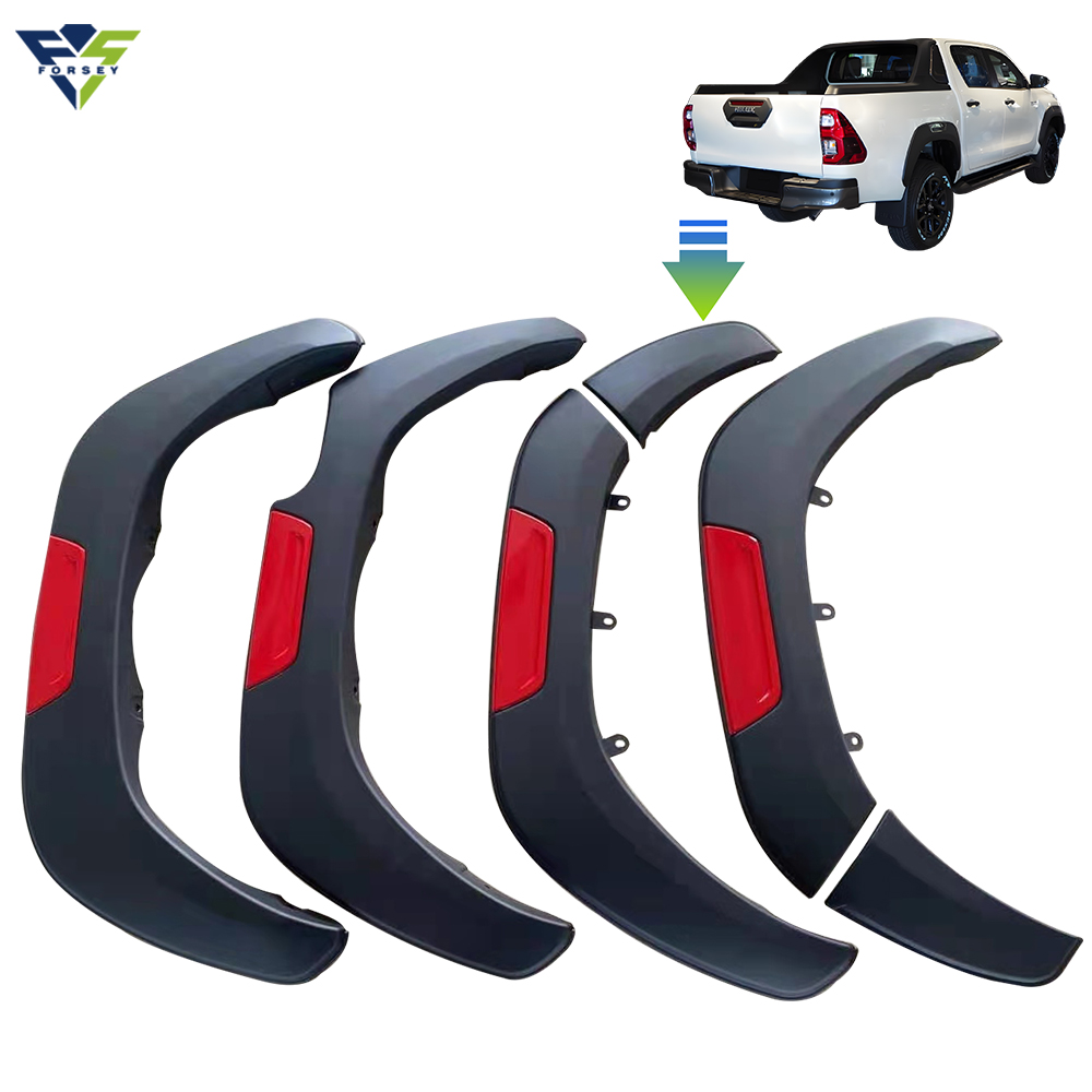 Ampliadores De Guardabarros Para Toyota Hilux Revo Doble Cabina (2015-2025) - ABS Negro Mate