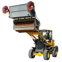 Werksverkauf Hydraulischer Staubaufnahmekehrer 2000mm 2220mm Höhe Radlader-Kehrmaschine für die Kehrung städtischer Straßen