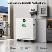 Baterai LiFePO4 51.2V 200Ah 10kWh dengan BMS Layar Sentuh, Penyimpanan Energi Surya Hibrida untuk Peralatan Rumah Tangga, Terpasang di Dinding, 6000 Siklus, Garansi 10 Tahun