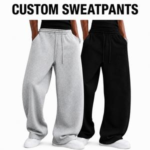 Pantaloni Sportivi Larghi da Uomo, Vestibilità Oversize, Stile Casual da Strada, Personalizzabili - Product Image 1