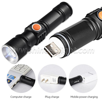 Lampe de poche tactique à lumière LED, avec fonction Stable, batterie au Lithium 18650 en alliage d'aluminium