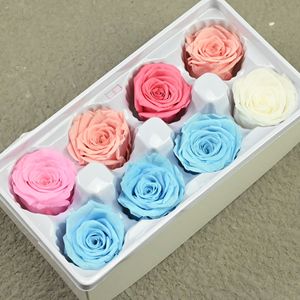 Caja de regalo de <span class=keywords><strong>Rosa</strong></span> <span class=keywords><strong>Negra</strong></span> preservada de 4-5cm, flor inmortal romántica para aniversarios de boda, rosas eternas decorativas para el Día de San Valentín - Product Image 2