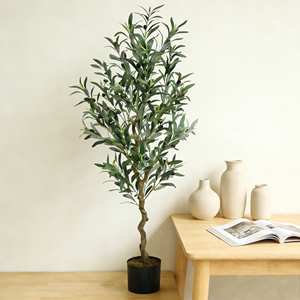 Árbol de <span class=keywords><strong>Olivo</strong></span> Artificial Realista en Maceta, Planta Artificial de Plástico para Interiores, Decoración para Sala de Estar, Esquina, Entrada y Hogar - Product Image 2