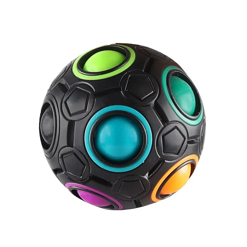 Rainbow Puzzle Ball Cube Magic Rainbow Ball Puzzle Bundle Stress Fidget Sensory Ball brain Teasers Games Fidget Toys