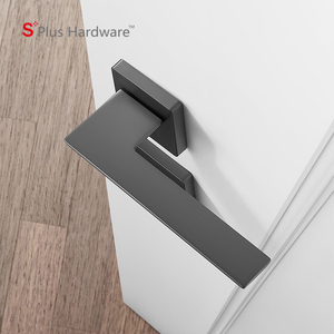 Poignée de verrouillage de porte double noire à <span class=keywords><strong>levier</strong></span> de passage intérieur moderne de style <span class=keywords><strong>italien</strong></span> pour portes et fenêtres intérieures d'hôtel - Product Image 6