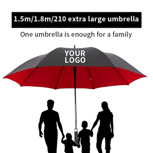 ร่มทันสมัย2024ร่มคุณภาพดี, ร่มกันฝนกันลมสีทองสีดำสีแดงขนาดใหญ่พิเศษสำหรับฝน - Product Image 2
