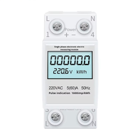 Medidor de Energía Inteligente Monofásico para Riel DIN, Monitoreo Solar Industrial |   Precisión de Clase 0.5 |   RS485 Modbus-RTU |   5(80)A 220V |