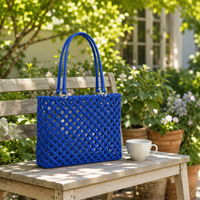Sac à main tissé pour femme de style français - Chic, design de niche haut de gamme, grande capacité, sac fourre-tout à bandoulière