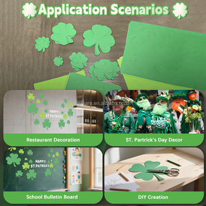 Tableau d'affichage décoratif en forme de trèfle irlandais prédécoupé - Product Image 6