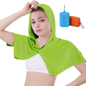 Sudadera con Capucha de Microfibra UPF 50+ de Nuevo Estilo para Protección Solar en Cabeza y Cuello, con Toallas de Secado Rápido Ice Cool - Product Image 1