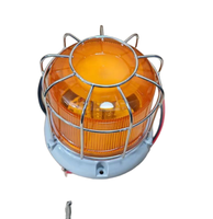 Feux de signalisation LED ambre avec protection métallique, 12V/24V pour bus, camion, véhicule de chantier