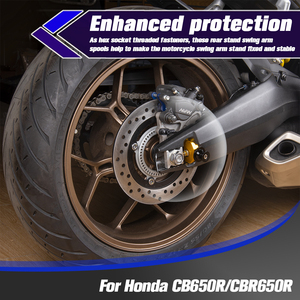 XXUN motocicleta rueda trasera horquilla eje deslizante basculante carretes soporte Pick up para <span class=keywords><strong>Honda</strong></span> CB650R <span class=keywords><strong>CBR650R</strong></span> 2019 2020 2021 2022 <span class=keywords><strong>2023</strong></span> - Product Image 3
