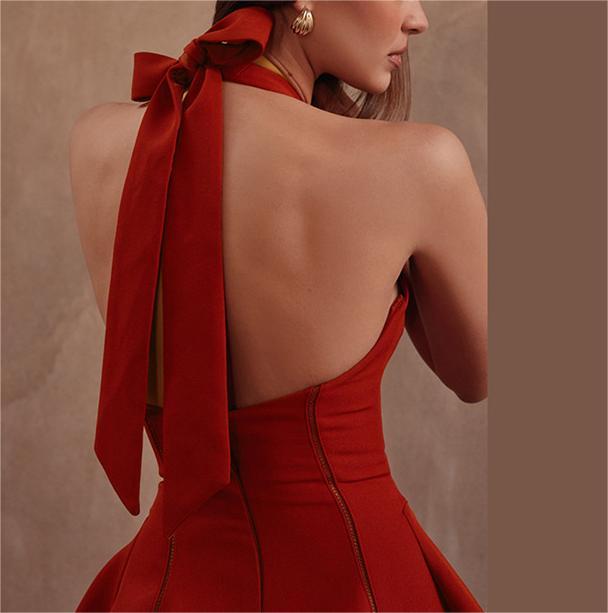 Spring New Breathable Bodycon Elegant Plain Sweet Basics Style Sexy A-Line Halter  Backless Mini Dress for Women| Alibaba.com